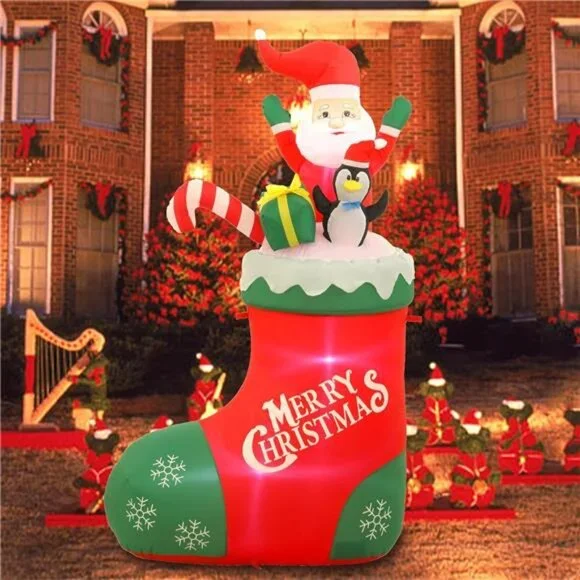 6FT Christmas Inflatables Outdoor Decorations, Inflatable Santa